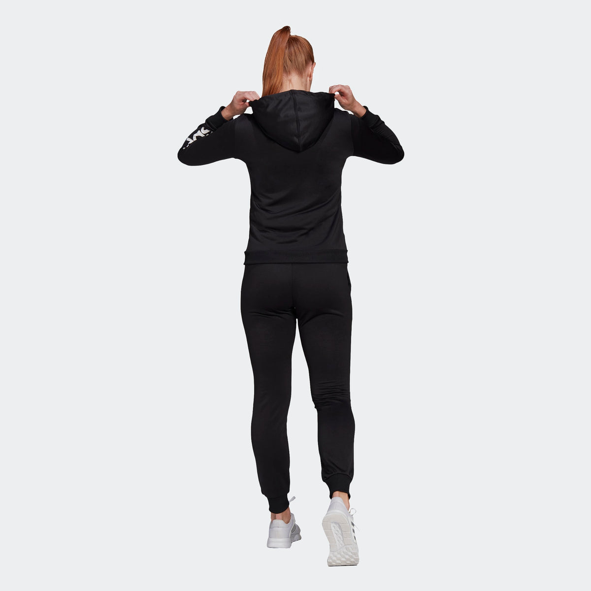 Adidas tuta zip lunga w lin ft ts black/white