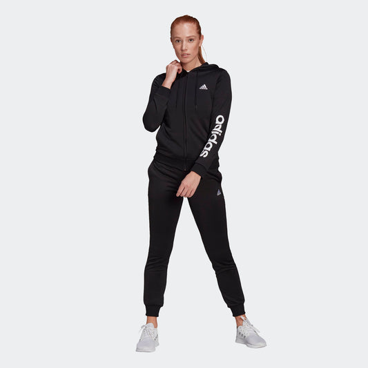 Adidas tuta zip lunga w lin ft ts black/white