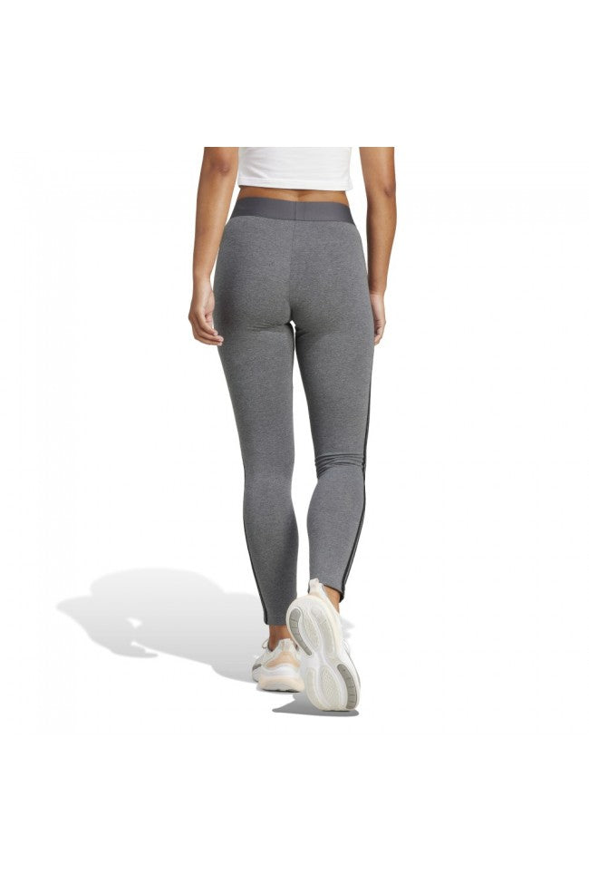 Adidas legging donna w 3v gamba grigioh/nero