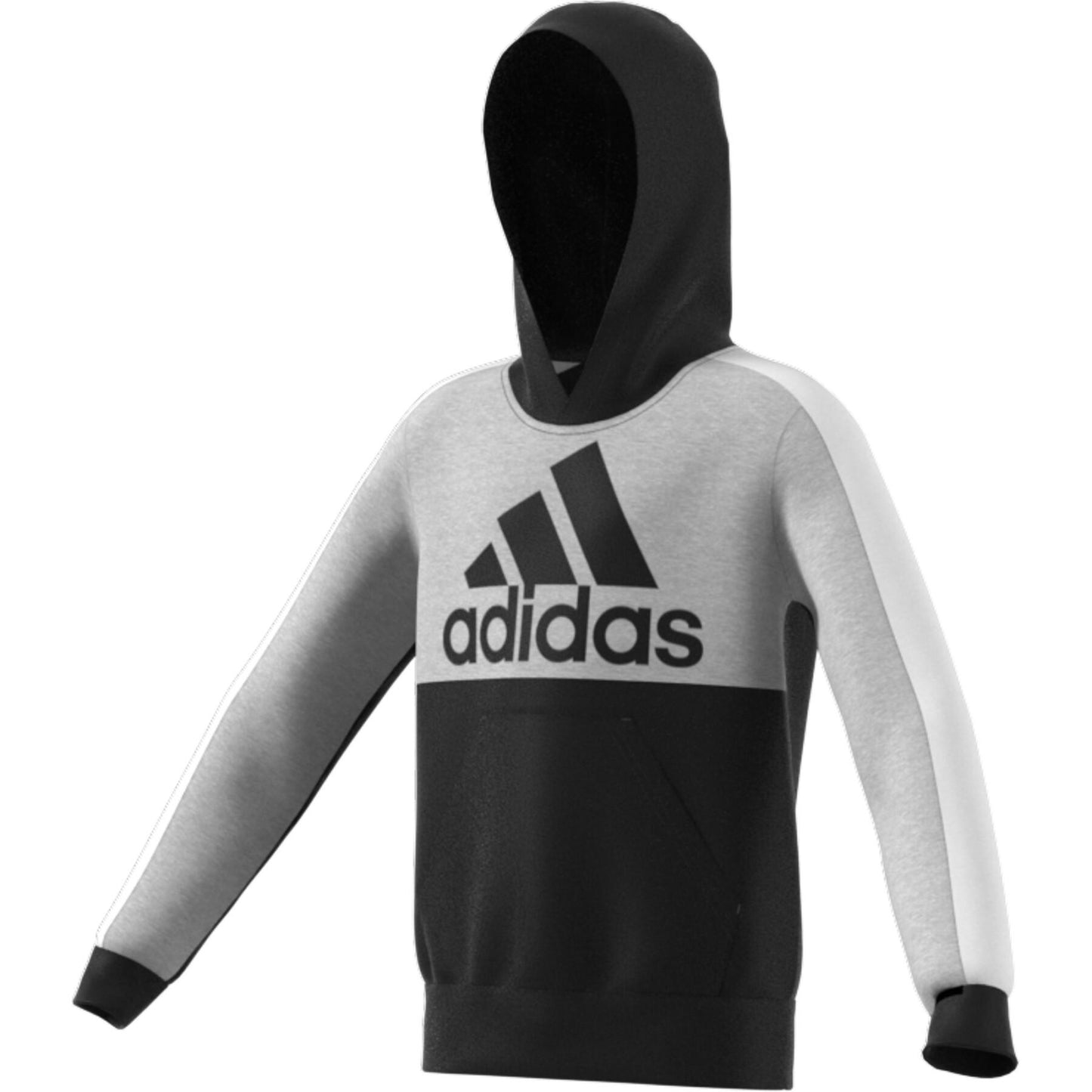 ADIDAS felpa cappuccio b cb fl hoodie black/mgreyh/white
