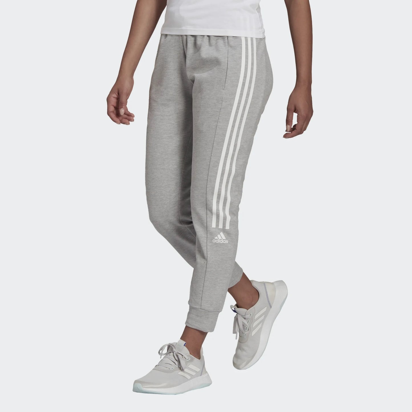 Adidas pantalone felpa con polsino w tc pt mgreyh