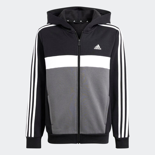 ADIDAS TUTA ZIP LUNGA j 3s tib fl ts black/white/grefiv