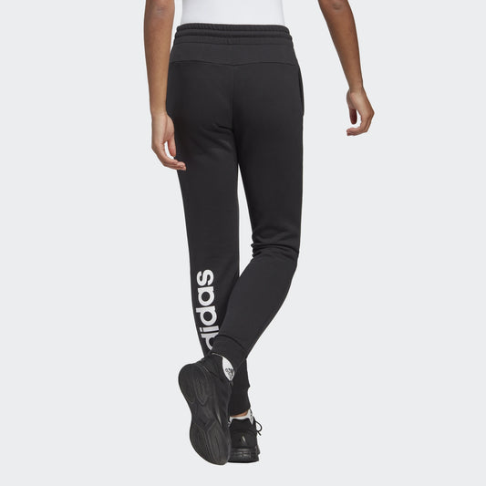 Adidas pantalone felpa granzata w lin ft cf pt nero/bianco