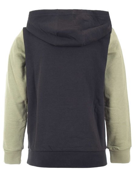 Adidas felpa cappuccio garzata j bl cb hd nero/tengrn/almyel