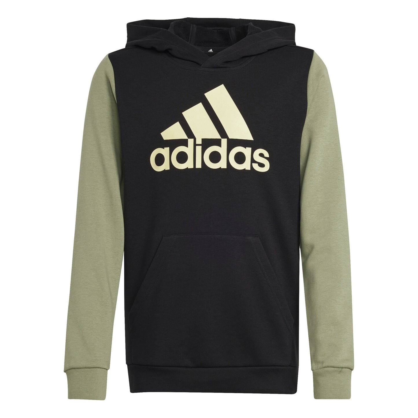 Adidas felpa cappuccio garzata j bl cb hd nero/tengrn/almyel