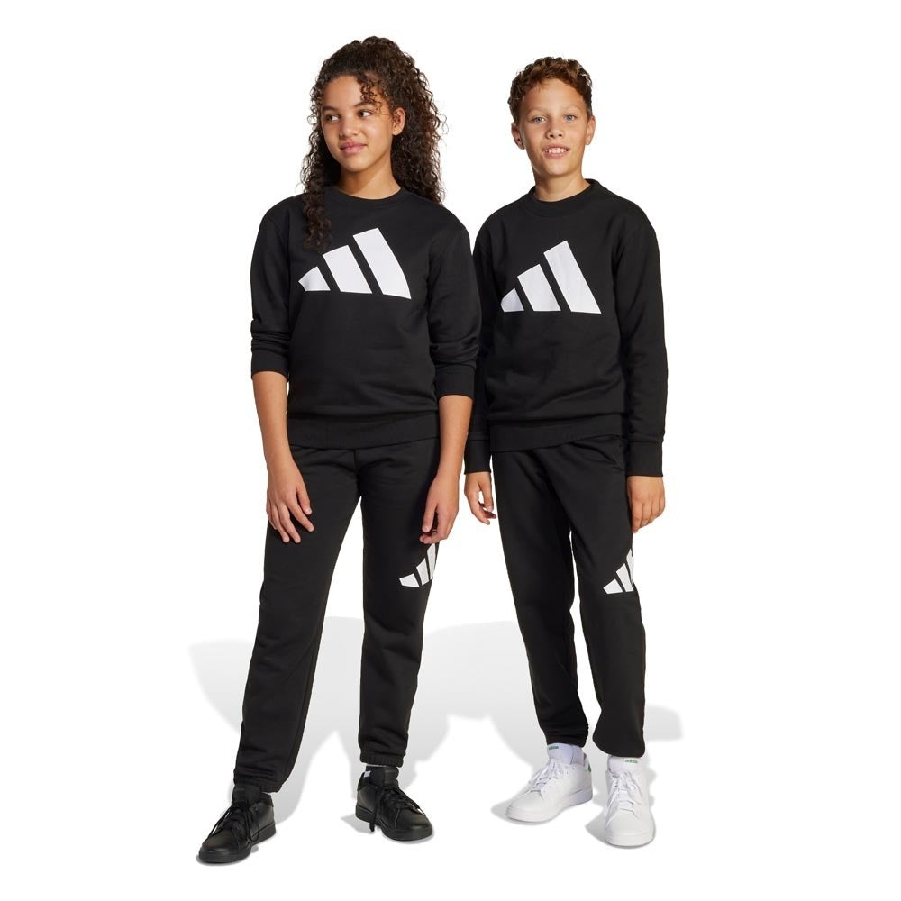 Adidas tuta giro collo JR flc l jog 240 black/white