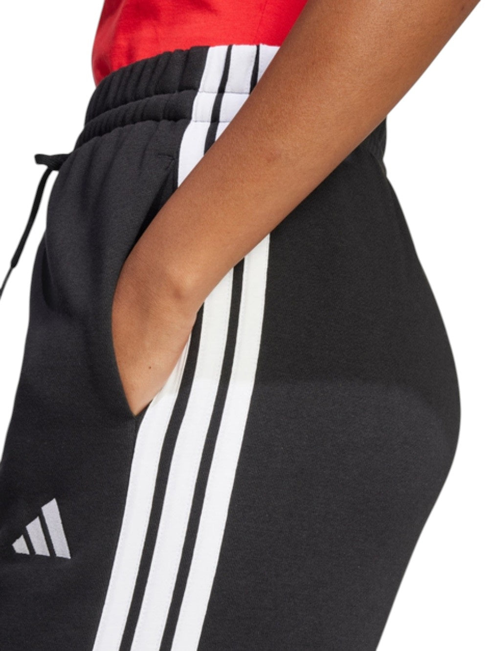 Adidas pantalone flc fondo aperto w 3s fl oh pt black/white