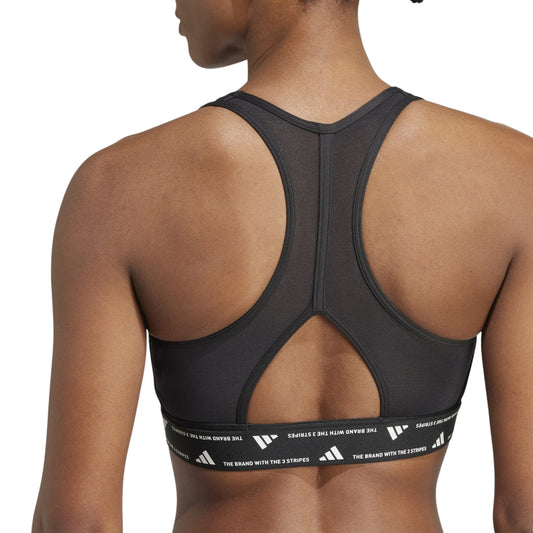 Adidas top elasticizzato con tecnologia AEROREADY pwrct bra black