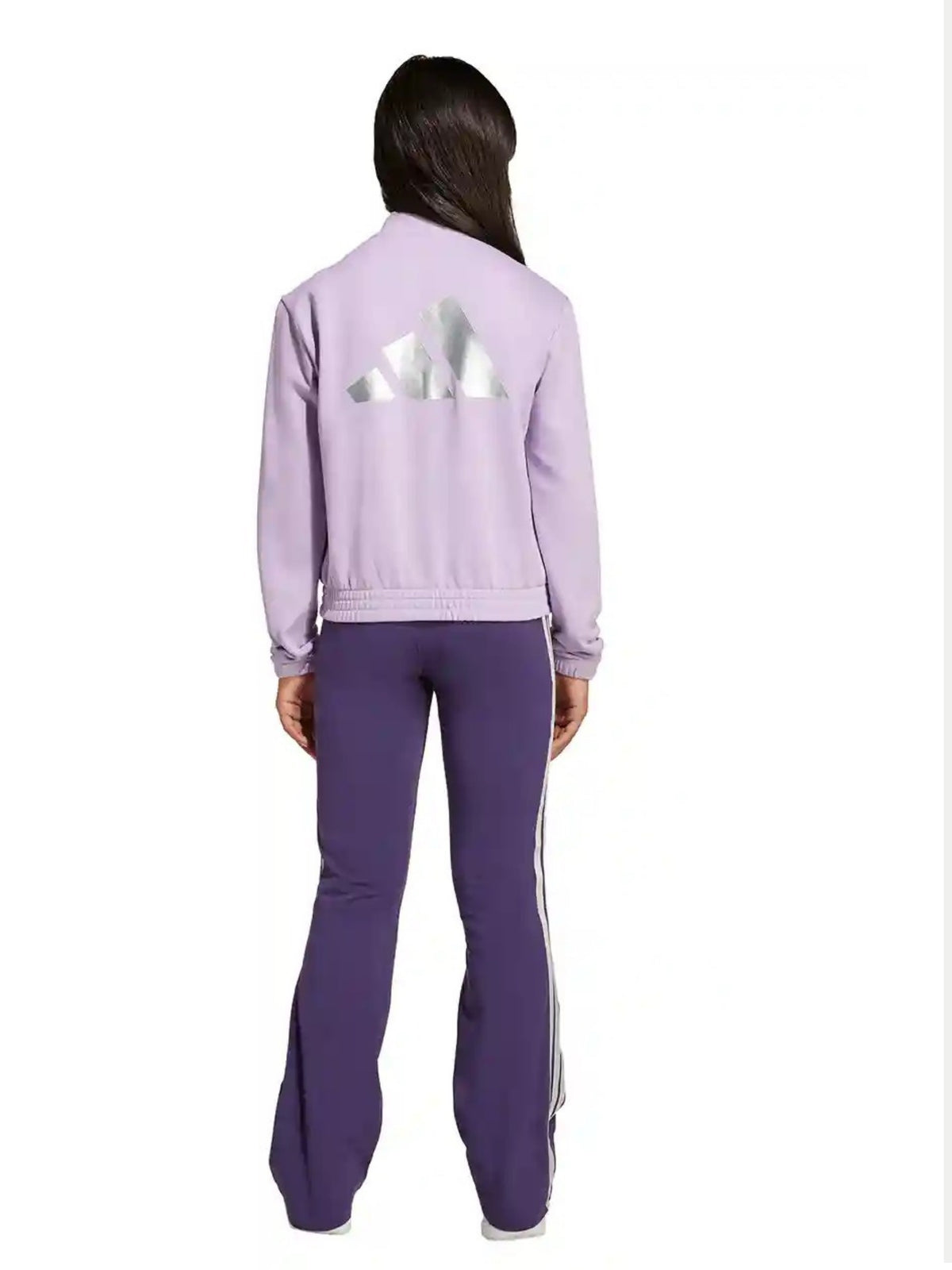 Adidas tuta bambina jg glam ts powplu/silvmt