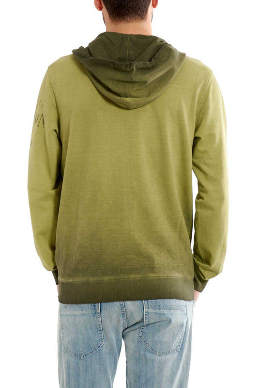 Scorpion felpa zip lunga cappuccio con grafica