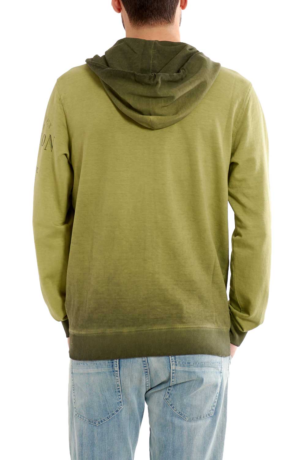 Scorpion felpa zip lunga cappuccio con grafica