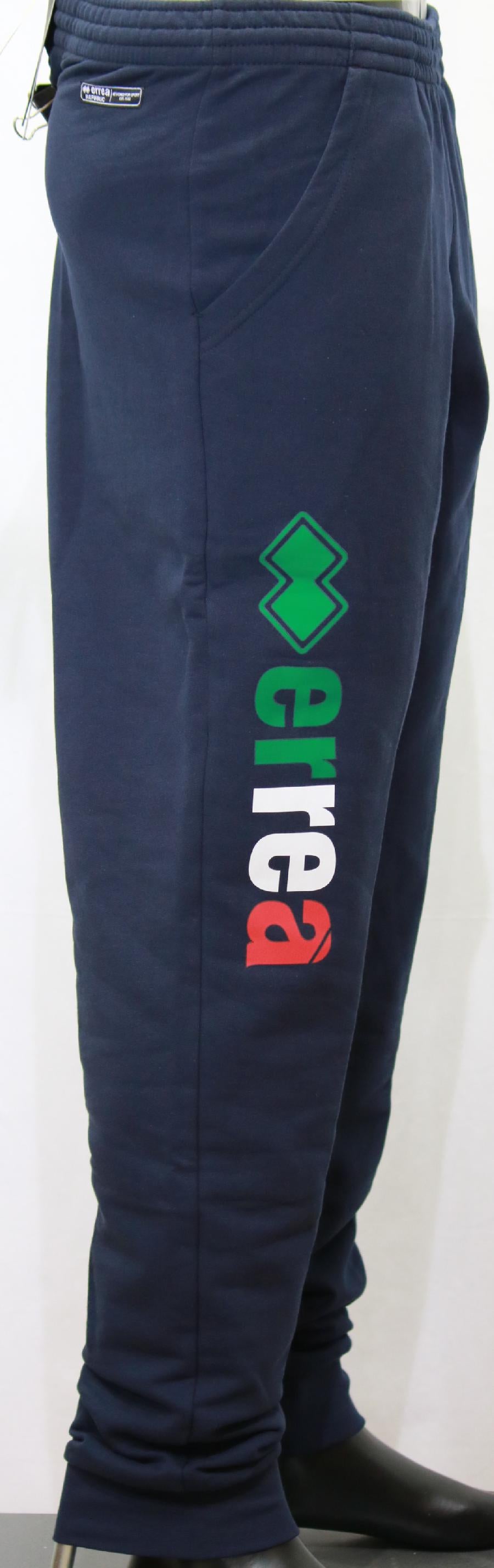 Pantalone felpa con polsino con scritta laterale Errea