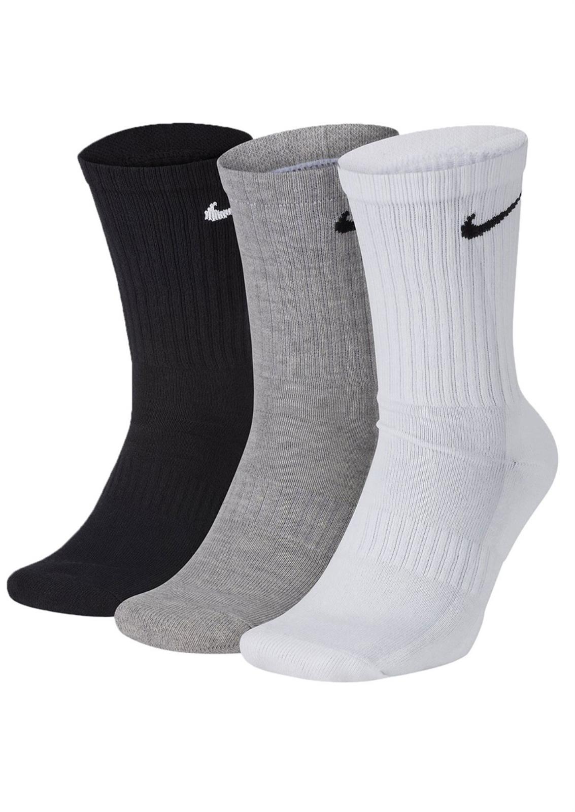 NIKE CALZE 3P (GRY/W/BK) nk everyday ltwt crew