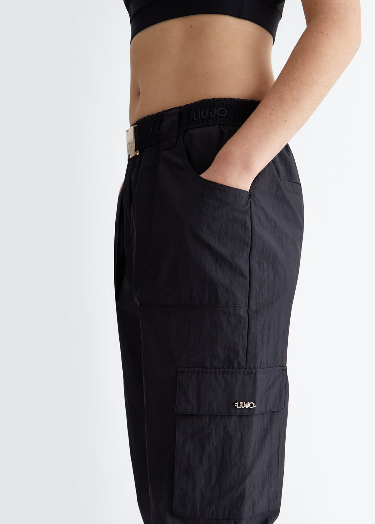 LIU-Jo pantalone in Nylon con elastico alla caviglia