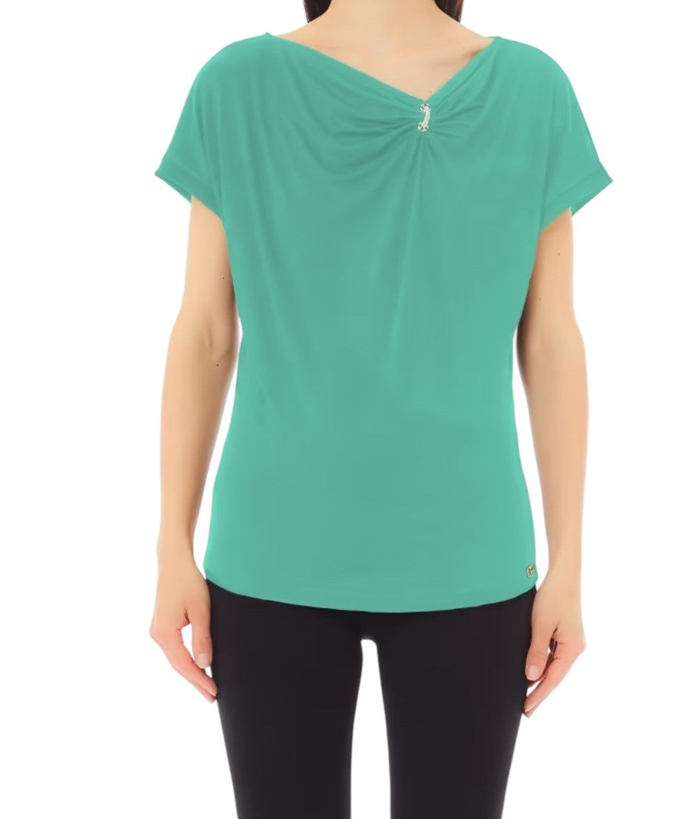 Liu-Jo t-shirt mezza manica collo con strass