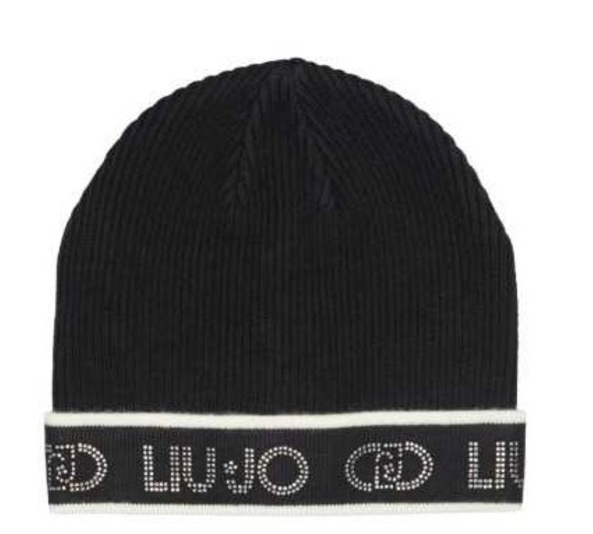 Liu Jo Cappello donna in maglia con logo lungo tutto il bordo