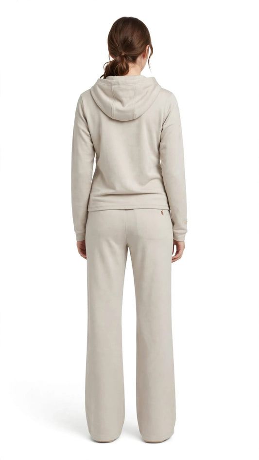 Leone tuta in modal zip lunga cappuccio pantalone morbido