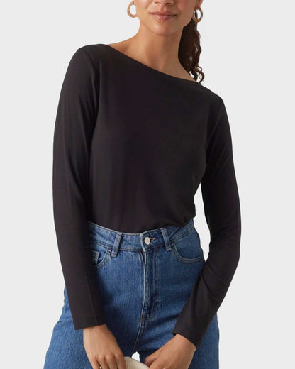 Vero  moda mava ls top scollo barca