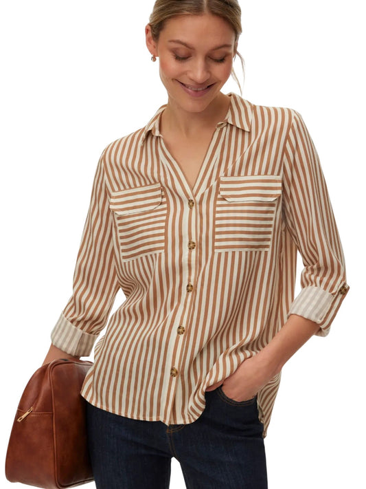Vero Moda camicia m/l donna  bumpy l/s shirt new wvn noos