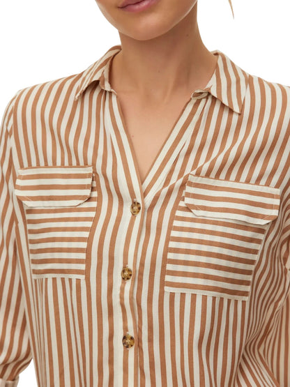 Vero Moda camicia m/l donna  bumpy l/s shirt new wvn noos