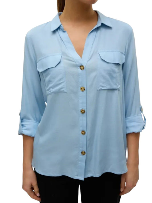 Vero moda camicia donna  vmbumpy l/s shirt new wvn ga
noos