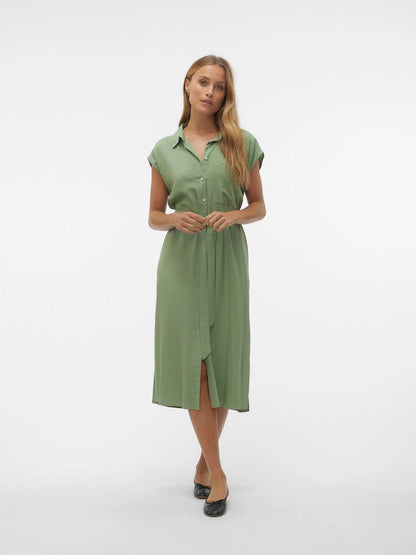 Vero moda abito in lino  mymilo  lungo
