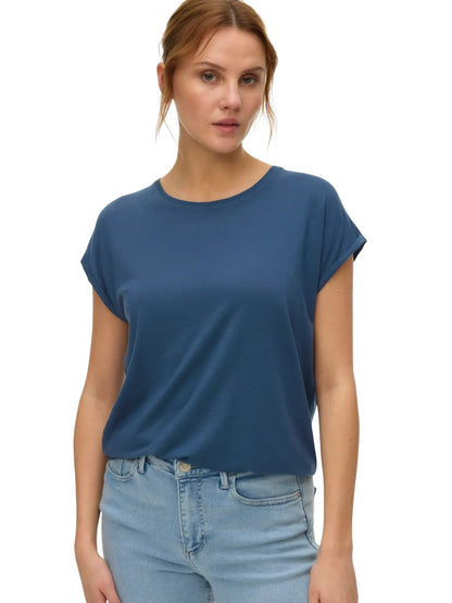 Vero moda t-shirt giro collo ava plain ss top jrs noos