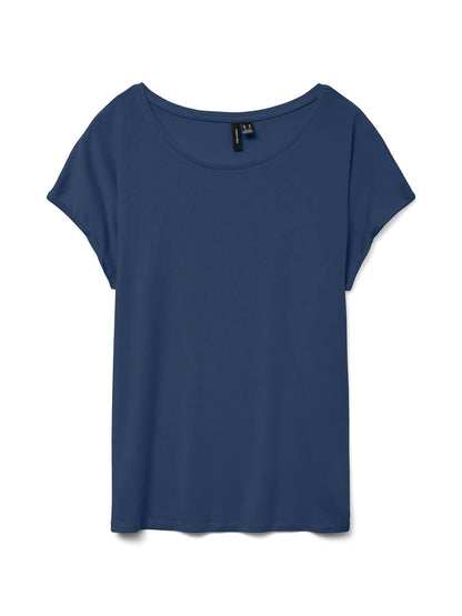 Vero moda t-shirt giro collo ava plain ss top jrs noos