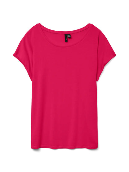 Vero moda t-shirt giro collo ava plain ss top jrs noos