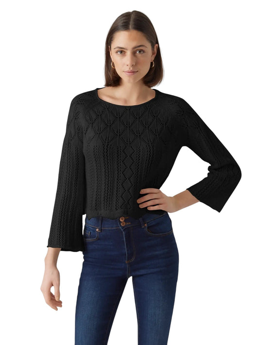 Vero moda maglia vmginger 3/4 boatneck pullover ga noos