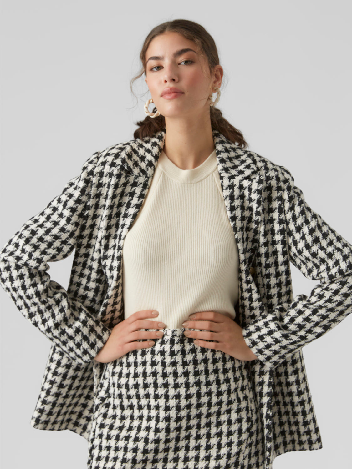 Vero moda giacca donna blazer vmpaige ls pied de poule