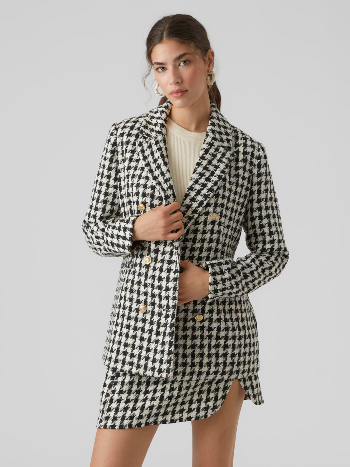 Vero moda giacca donna blazer vmpaige ls pied de poule