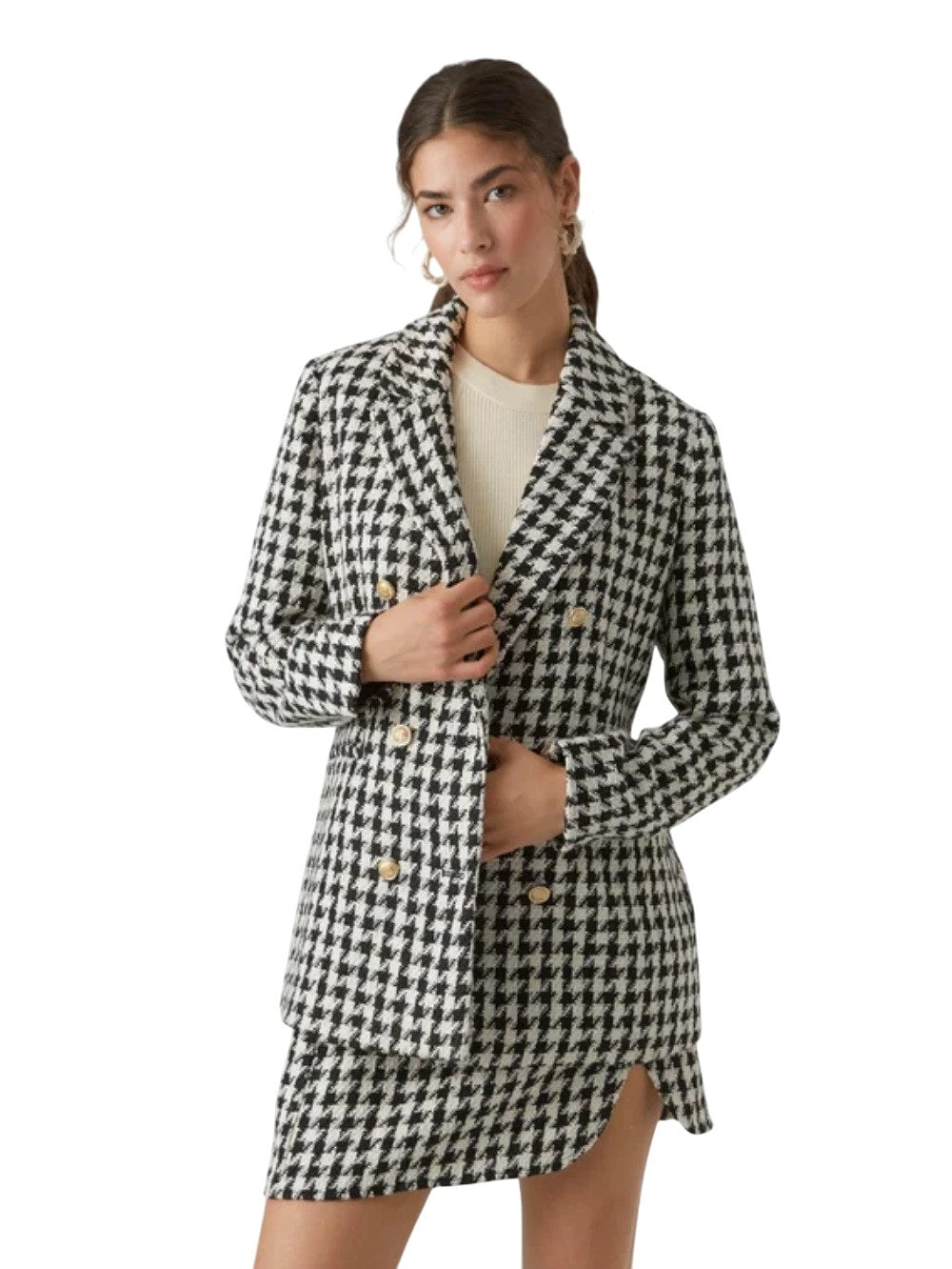 Vero moda giacca donna blazer vmpaige ls pied de poule