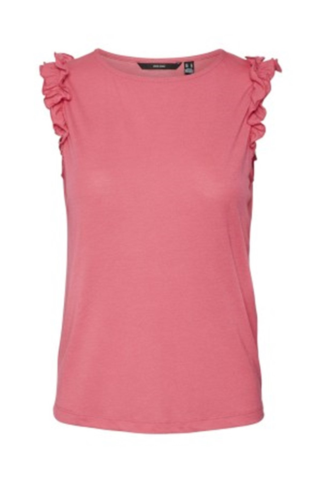 Vero moda t-shirt giro manica con volant vmkami s/s o-neck