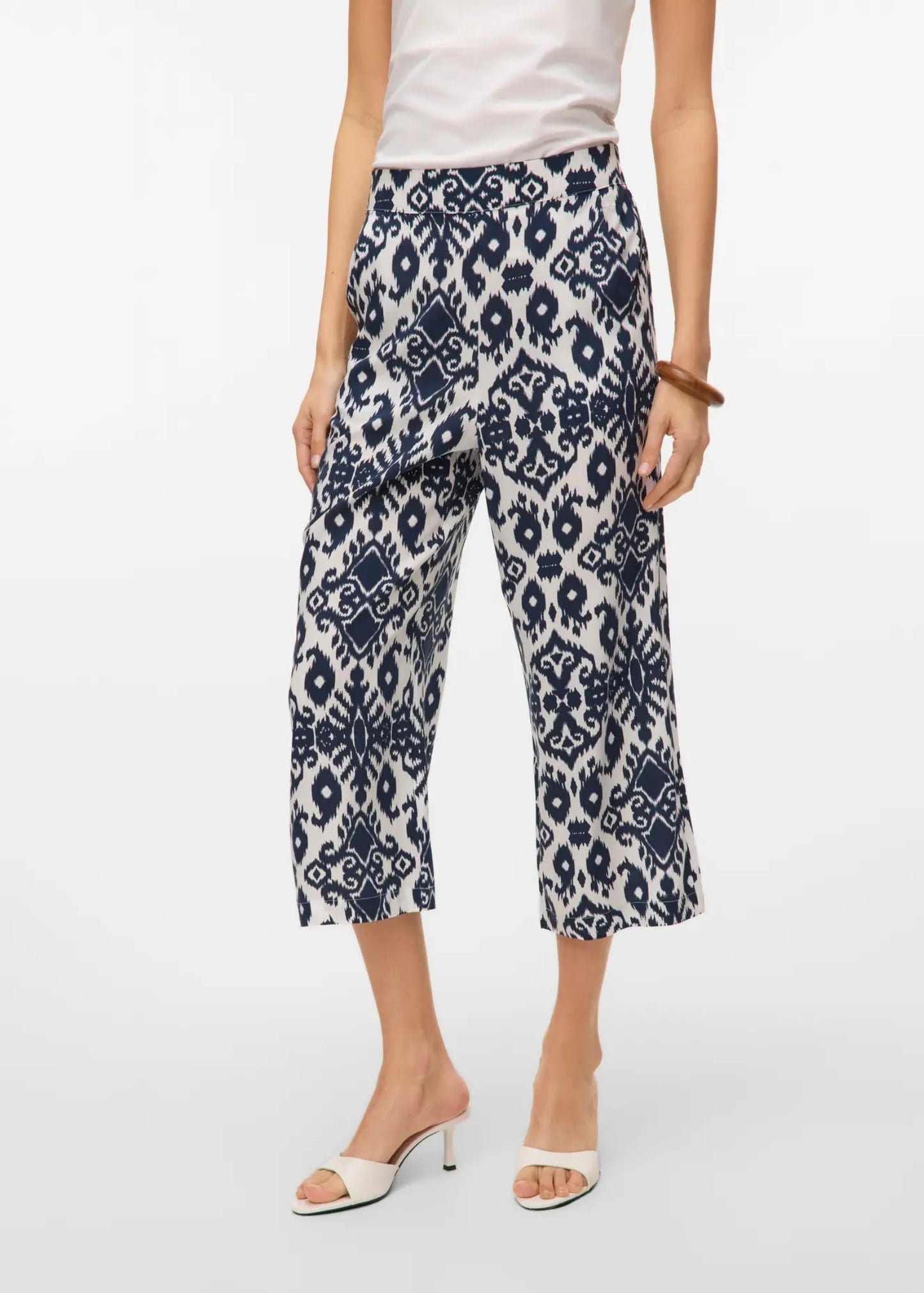 Vero moda pantalone morbidi al polpaccio vmeasy joy hw culotte pants