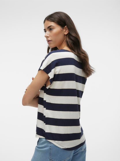 Vero moda t-shirt collo a V vmkaisa s/s v-neck
