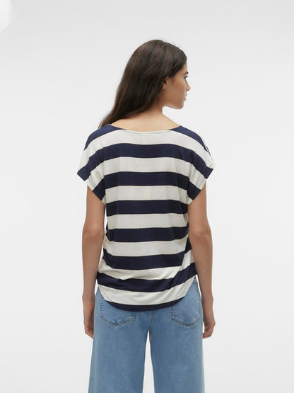 Vero moda t-shirt collo a V vmkaisa s/s v-neck