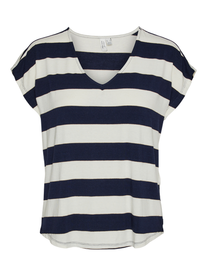 Vero moda t-shirt collo a V vmkaisa s/s v-neck