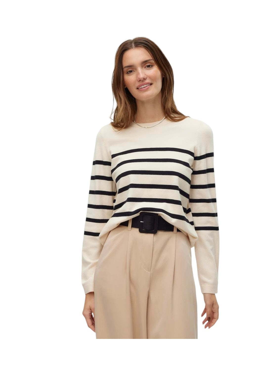 Vero Moda maglia giro collo a righe vmfavodona coated jacket noos