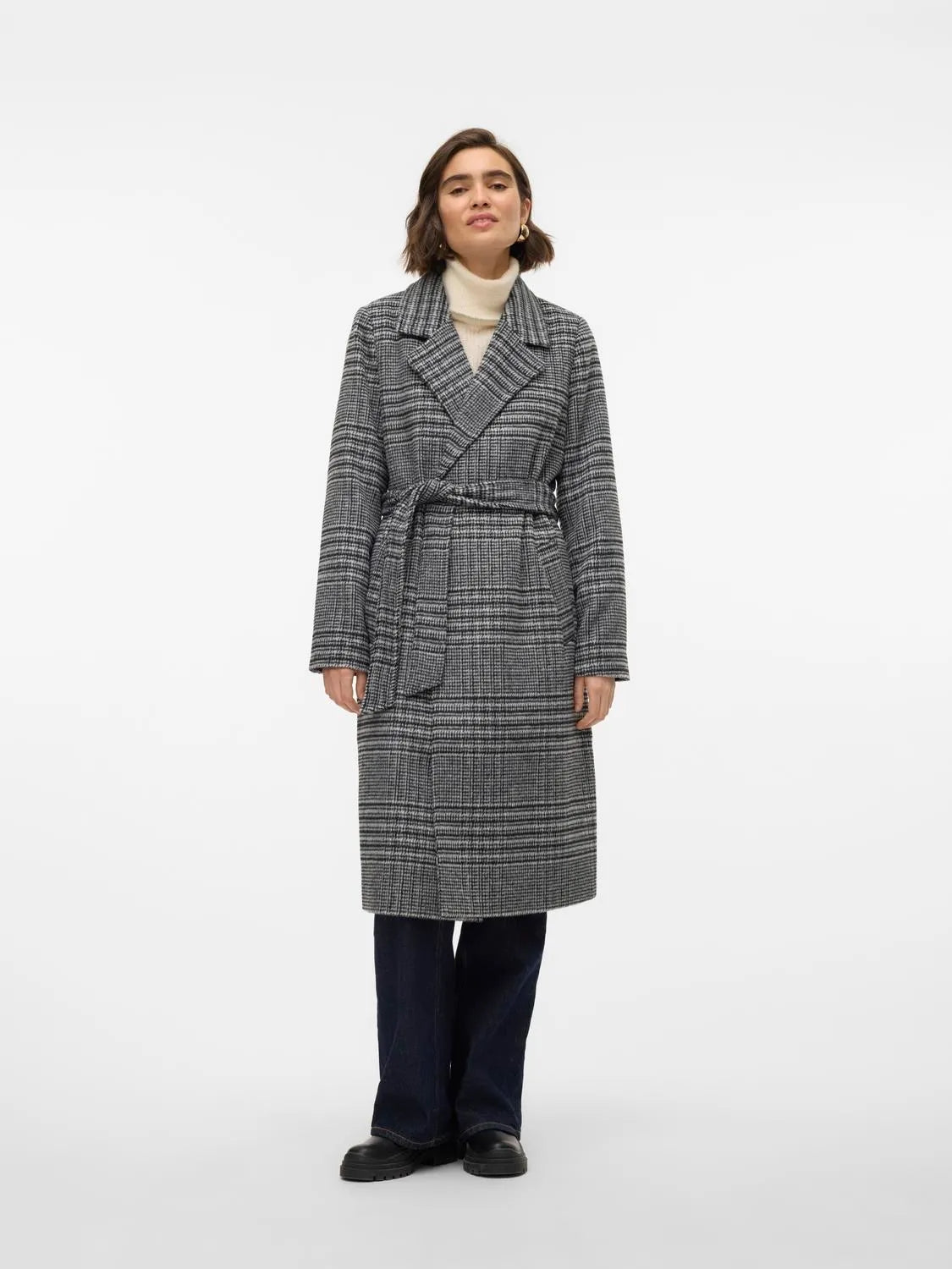 Vero Moda cappotto donna  vmluck long check coat boo