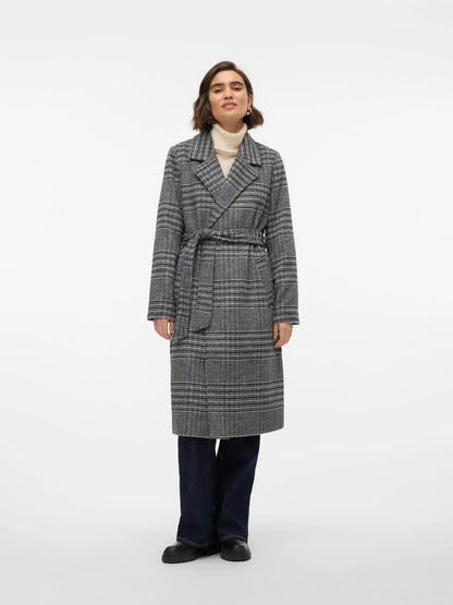 Vero Moda cappotto donna  vmluck long check coat boo