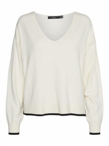 Vero moda maglia collo a V vmbreeze ls v-neck pullover boo
