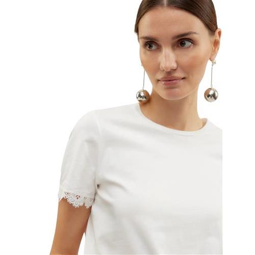 Vero Moda t-shirt vmhanne francis ss top snow w chest