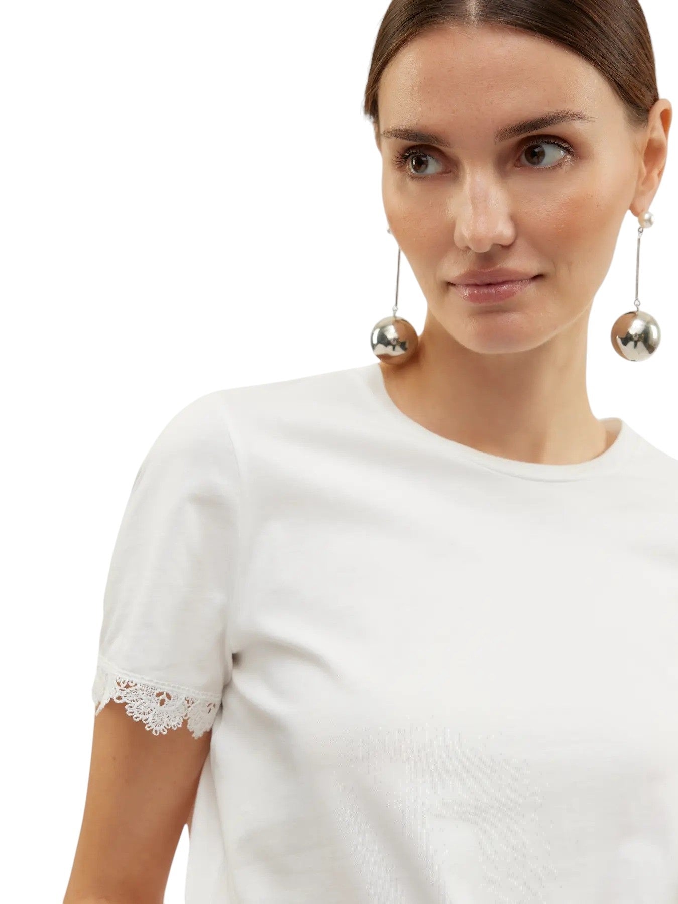 Vero Moda t-shirt vmhanne francis ss top snow w chest