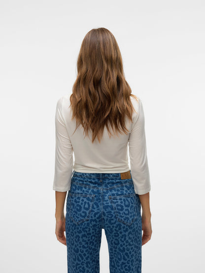 Vero moda t-shirt m/l  vmfiona 3/4 boatneck top vma
noos