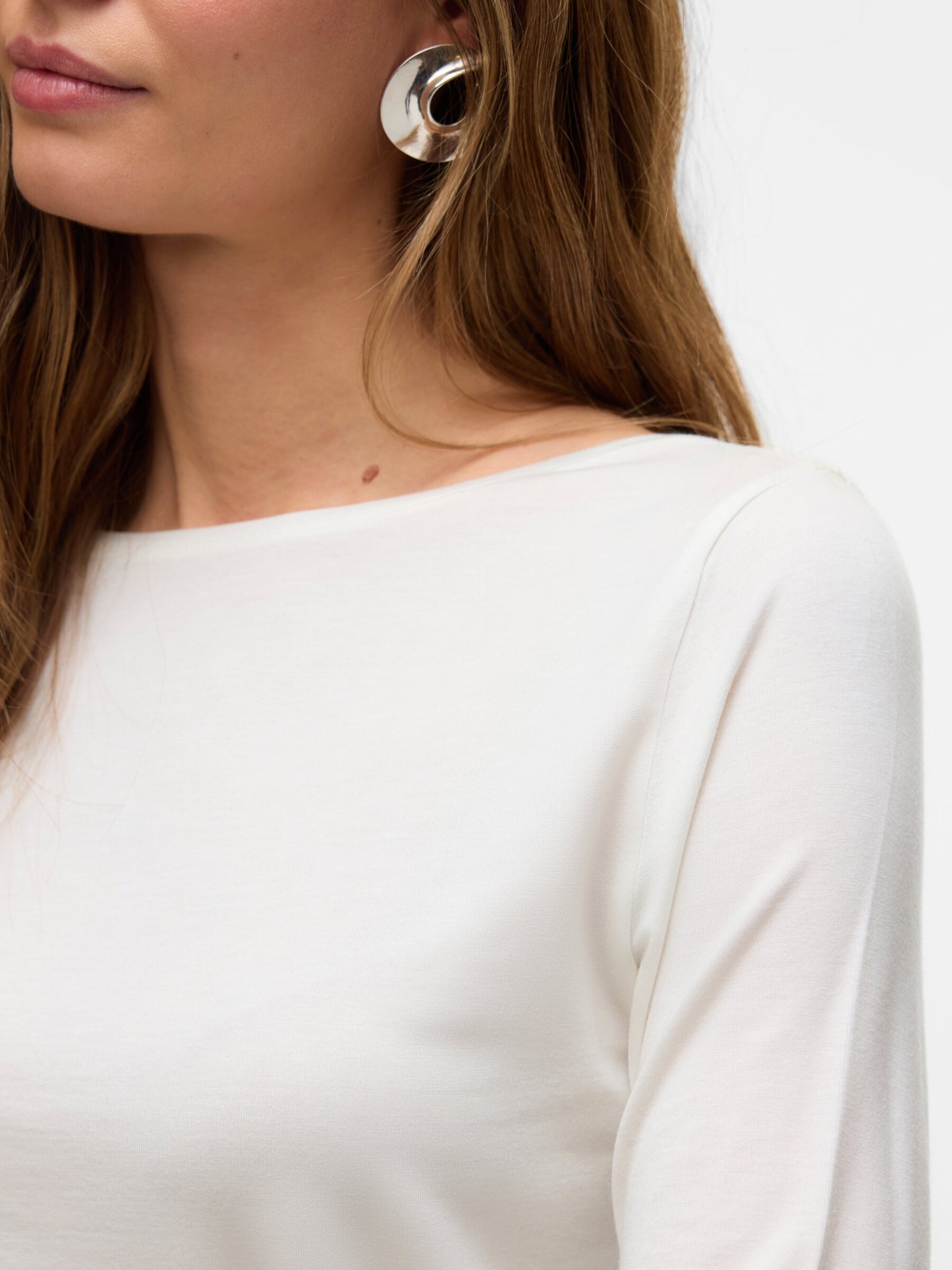 Vero moda t-shirt m/l  vmfiona 3/4 boatneck top vma
noos