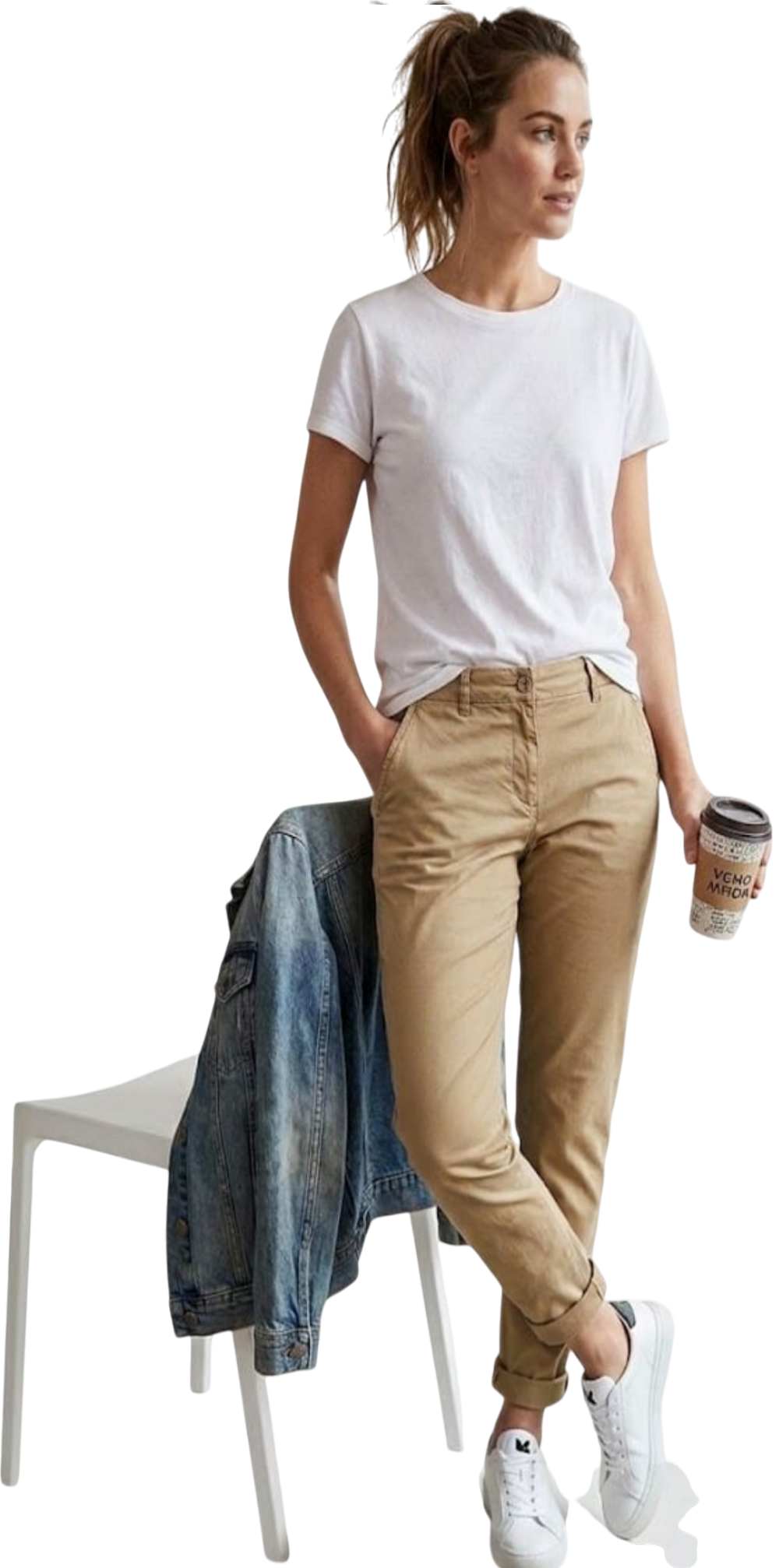 Vero moda pantaloni donna vmfederica mw chino pants
