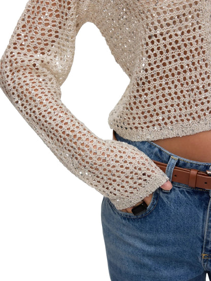 Vero moda cardigan in maglia vmleilani glitter ls v-neck
