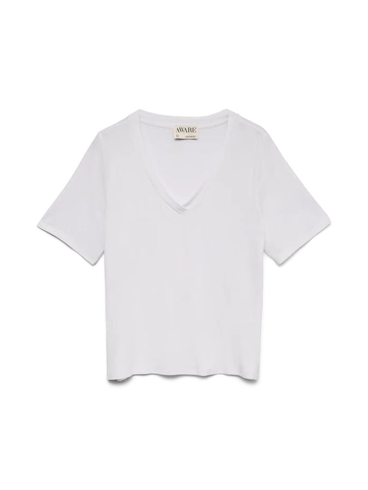 Vero t-shirt mezaa manica  vmrita ss v-neck t-shirt vma