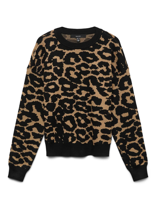 Vero Moda maglia giro collo maculata